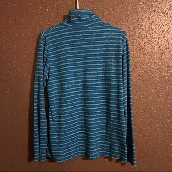 Columbia half zip large blue striped thermal fleece - Picture 3 of 12